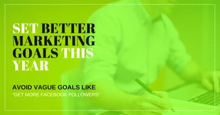 Free  Template: Vibrant Marketing Goals Facebook Post