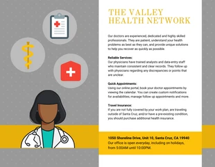 Free  Template: Medical Health Network Pamphlet Template