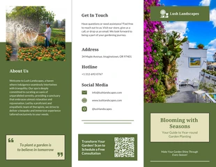 Free interactive Template: Seasonal Garden Planting Brochure