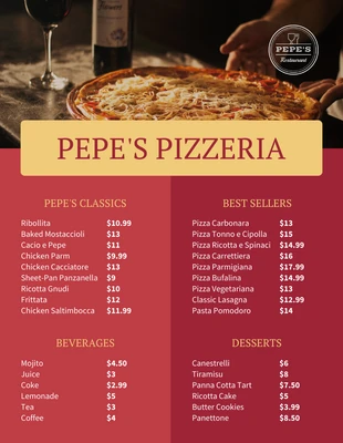 premium  Template: Red Italian Menu