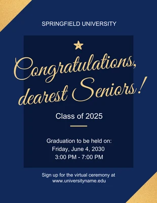 Free  Template: Seniors Graduation Ceremony Flyer Template