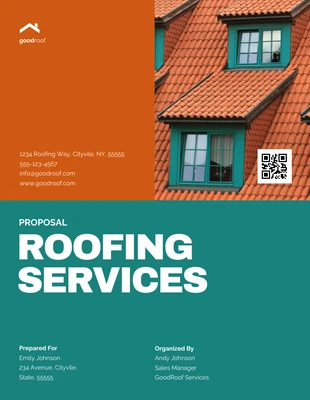 Free  Template: Roofing Services Proposal Template