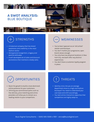 business  Template: B2C Consulting SWOT Analysis Template