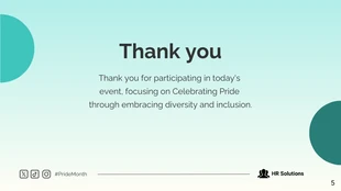 Teal Minimalist Pride Presentation - Page 5