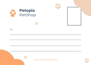 White and Orange Pet Shop Direct Mail Postcard - Page 2