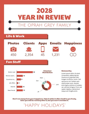 Free  Template: Year in Review Report Template