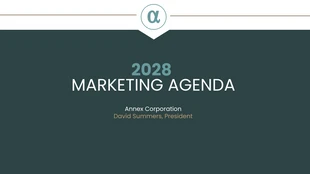 Free  Template: Marketing Agenda Presentation Template