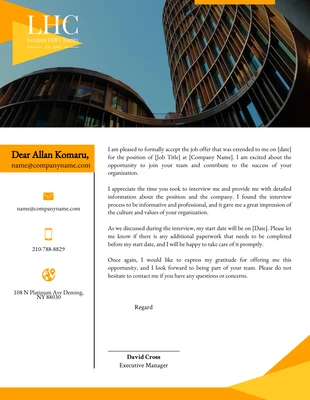 Free  Template: Yellow Orange Business Letterhead Template