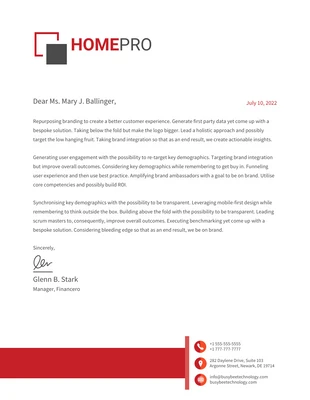 Free  Template: Housing Business Letterhead