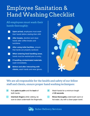 Free interactive Template: Hand Washing Technique Checklist Template