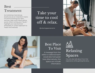 Free  Template: Bold Minimalist Relaxing Spa Brochure Template