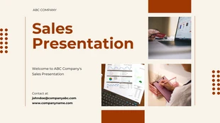 Free  Template: White Linen Sales Presentation Template