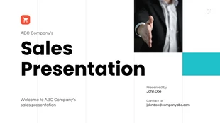 Free  Template: Minimalist Business Sales Presentation Template