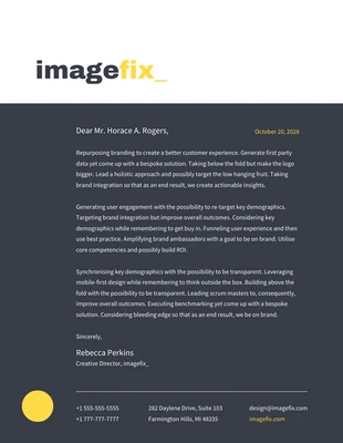 business  Template: Dark Letterhead