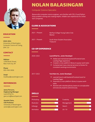 Free  Template: Dynamic College Resume Format for Student Template