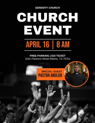 Free  Template: Minimalist Church Event Poster Flyer Template