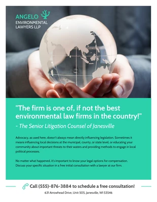 premium  Template: Environmental Law Firm Flyer Template