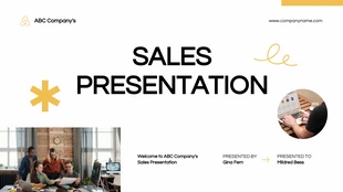 Free  Template: Clean Sales Presentation Template