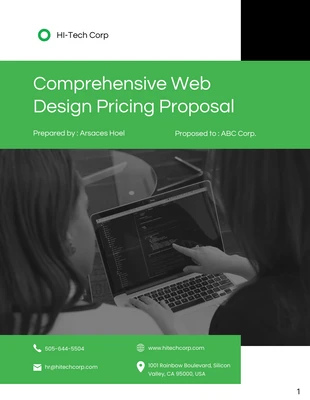 premium  Template: Web Design Pricing Proposal Template