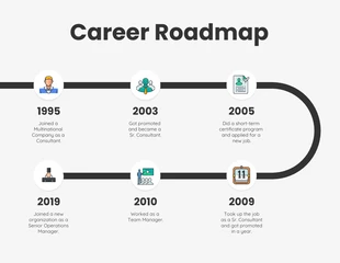 premium  Template: Simple Iconic Career Roadmap Template