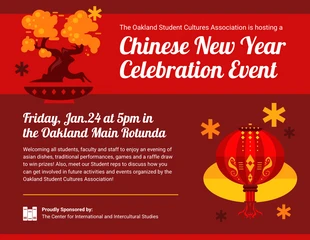 Free  Template: Chinese New Year Celebration Event Flyer Template