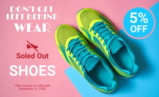 business  Template: Vibrant Shoes Sale Voucher