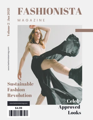 Free  Template: Minimalist Brown Fashion Magazine