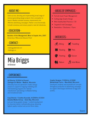 Abstract About Me Resume Template