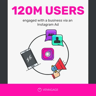 Free  Template: Social Ads Statistic Instagram Post