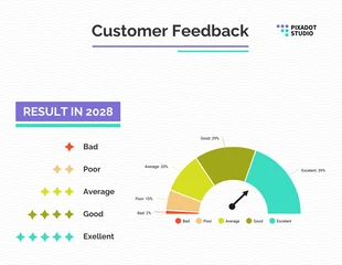 Free  Template: Customer Feedback Chart Gauge Template