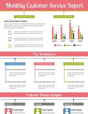 premium  Template: Sample Customer Service Monthly Report Template