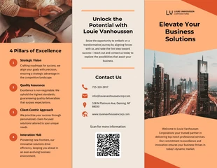 premium interactive Template: Professional Orange Corporate Tri-fold Brochure Template