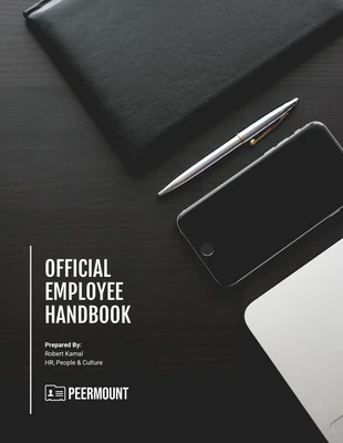 Free  Template: Official Employee Handbook Example Template