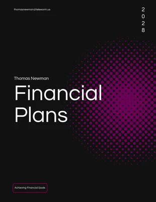 Free  Template: Dark Red Financial Plan Template