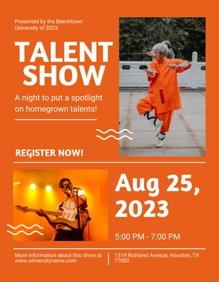 Free  Template: Talent Show Flyer Template