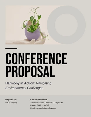 Free  Template: Environmental Conference Proposal Template