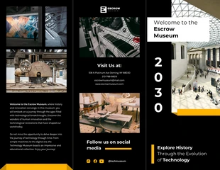 business  Template: Technology Museum Brochure Template