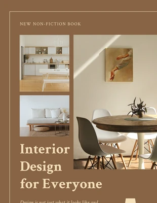 Free  Template: Brown Minimalist Collage Interior Non-Fiction Book Cover