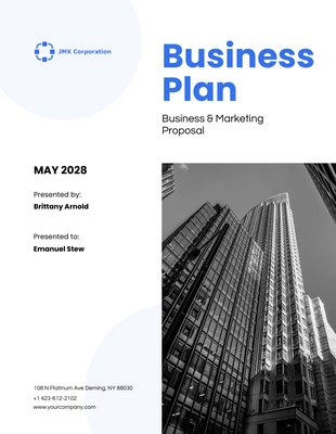 Free  Template: Corporation Business Plan Template