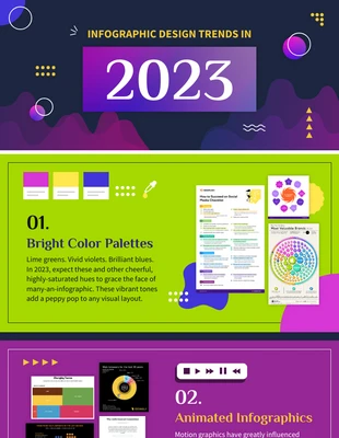 premium  Template: Infographic Design Trends 2023 Infographic Template