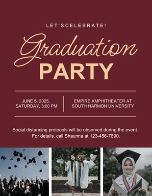 Free  Template: Graduation Party Flyer Template