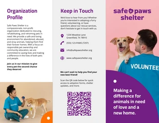 business interactive Template: Pet Adoption & Rescue Services Brochure Template