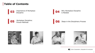 Red and White Disciplinary Training Business Presentation Template - Page 2