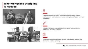 Red and White Disciplinary Training Business Presentation Template - Page 4