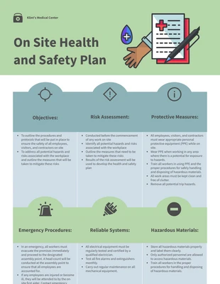 Free  Template: On-site Health And Safety Plan Template