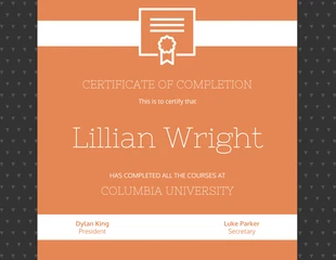 premium  Template: University Graduation Certificate of Completion Template