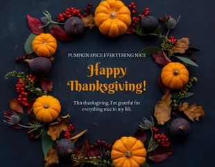 business  Template: Pumpkin Spice Thanksgiving Card