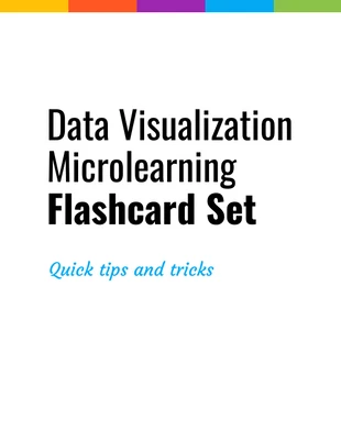 Free  Template: Data Visualization Microlearning Flashcard Set Template