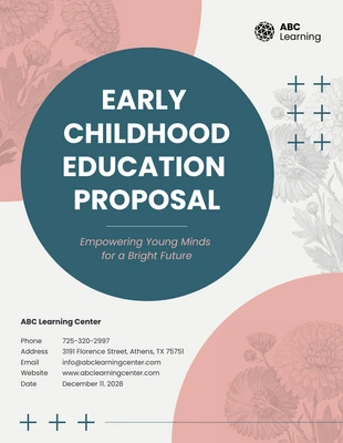 premium  Template: Early Childhood Education Proposal Template