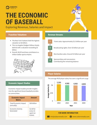 premium  Template: Economic of Baseball Infographic Template